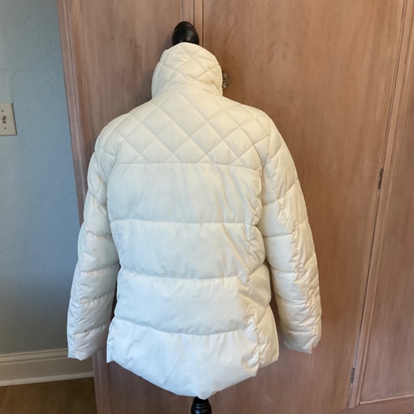 NWT Old Navy Fleece Lined Quilted Puffer Coat Jacket Long Sleeve White spring L - Picture 10 of 16